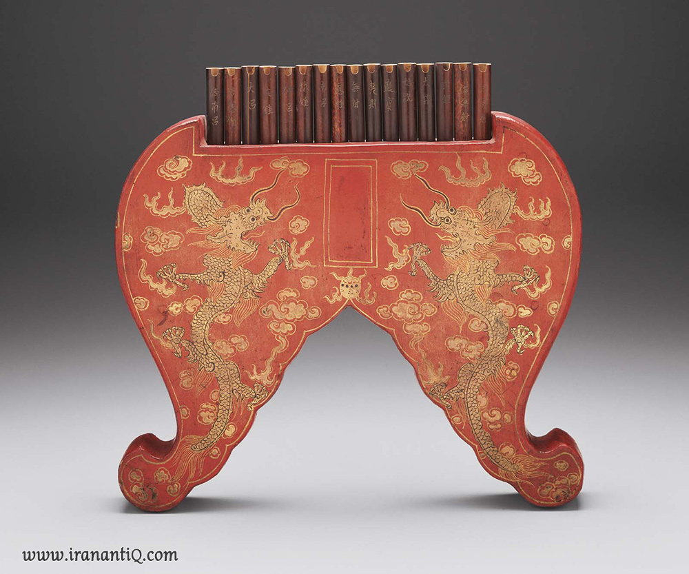 فلوت چینی Paixiao ، محل نگهداری : موزه هنرهای زیبای بوستون