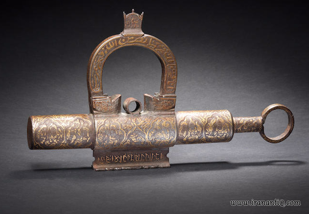 قفل آهنی ، مربوط به قرن 19 میلادی ، دوره قاجار