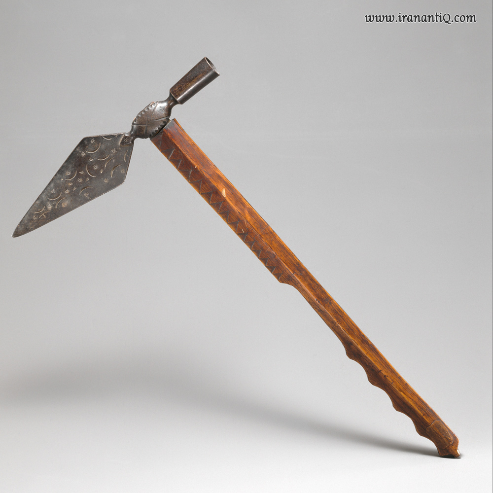 تبری از جنس چوب و فلز ، ایالت متحده ، 1850-1840 میلادی ، محل نگهداری : موزه متروپولیتن