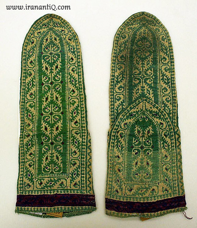 جوراب پشمی ، مربوط به قرن 19 ، ایران