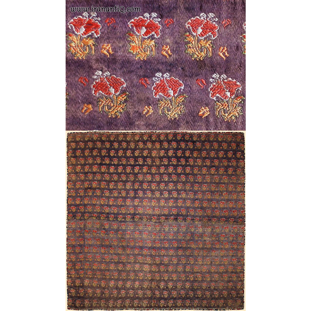 پارچه ابریشمی گل برجسته با نخ نقره ، حدود 1700 میلادی ، مربوط به دوره صفویان