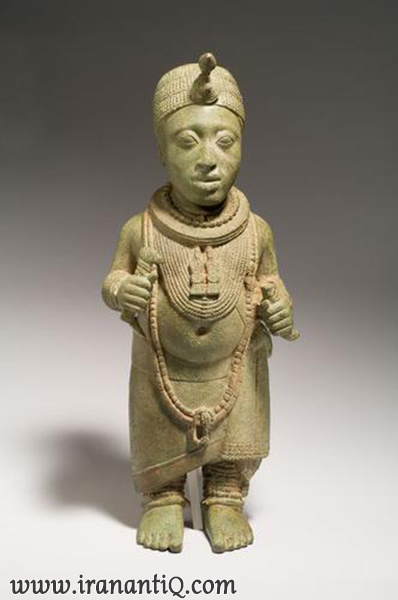 پیکره برنزی پادشاه - (یوروبا - آفریقا ) - قرن دهم تا دوازدهم میلادی