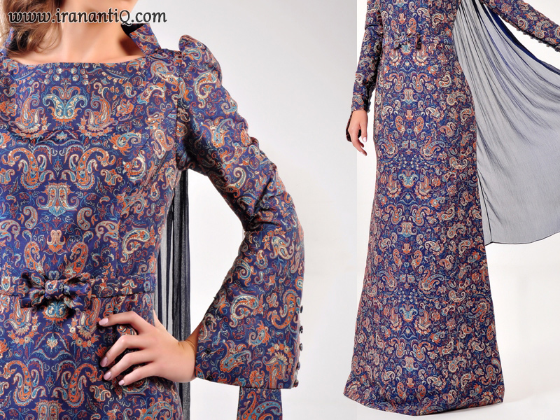 طراحی لباس با پارچه ترمه ، persian cloth with termeh