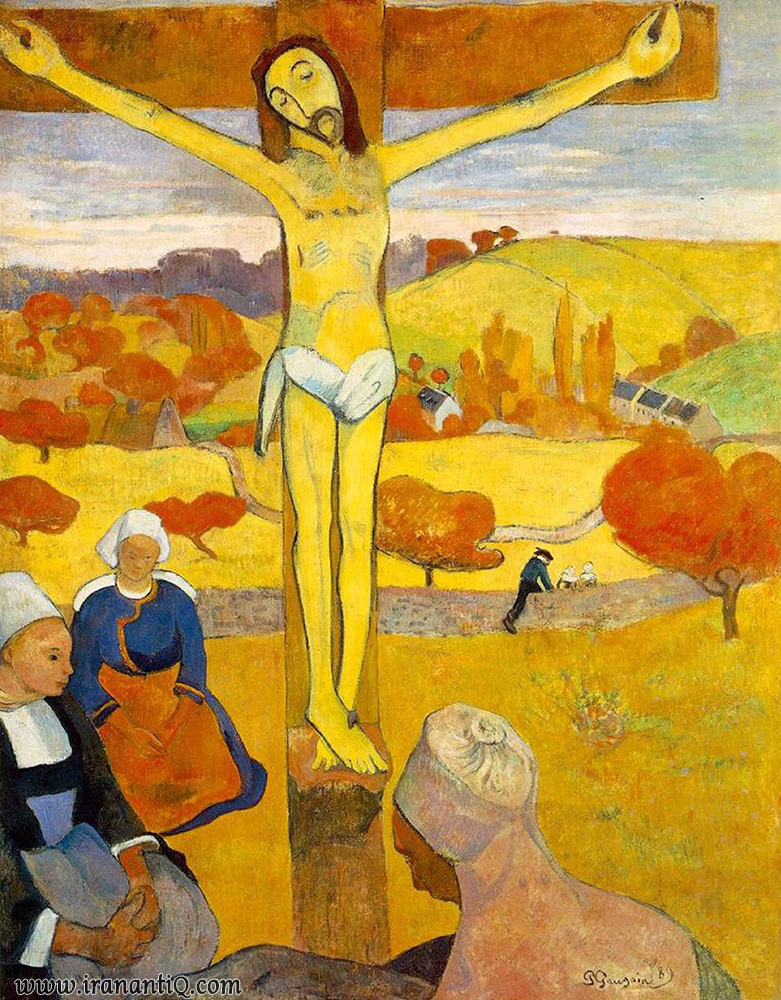 مسیح زرد ، اثر پل گوگن ، ریشه در گرایش های نقاشی دوران بیزانس دارد.