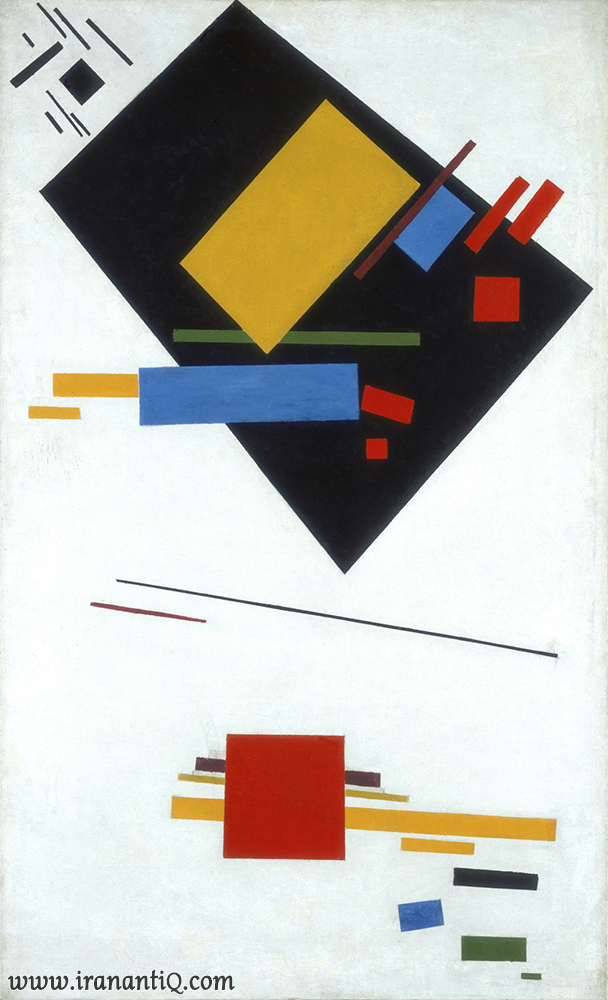 اثری از کازیمیر مالویچ ، 1915 م. ، رنگ روغن روی بوم ، 62 × 101.5 سانتیمتر ، آمستردام
