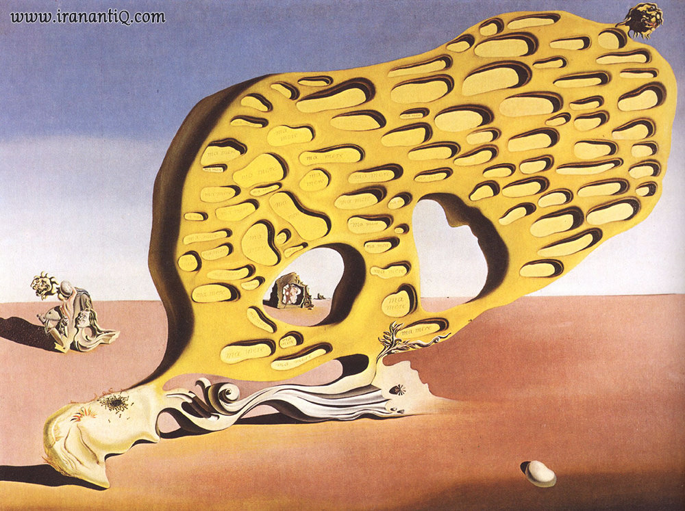 غربال آرزوی نفسانی ، سالوادور دالی ، سبک : سوررئالیسم ، رنگ روغن روی بوم ، 110 × 150 سانتی متر ، 1929 م. ، زوریخ