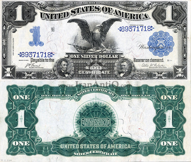 1 دلار سری گواهی نقره - عقاب نشان