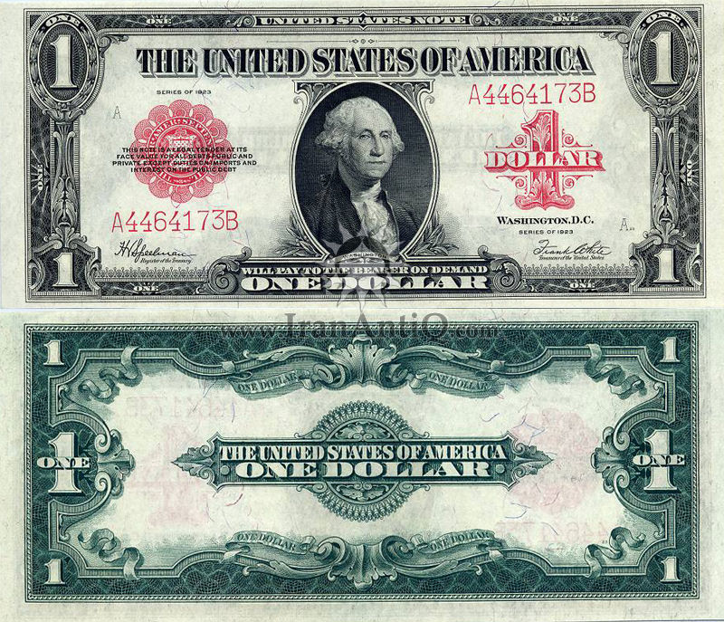 1 دلار سری رایج ایالات متحده - مُهر قرمز