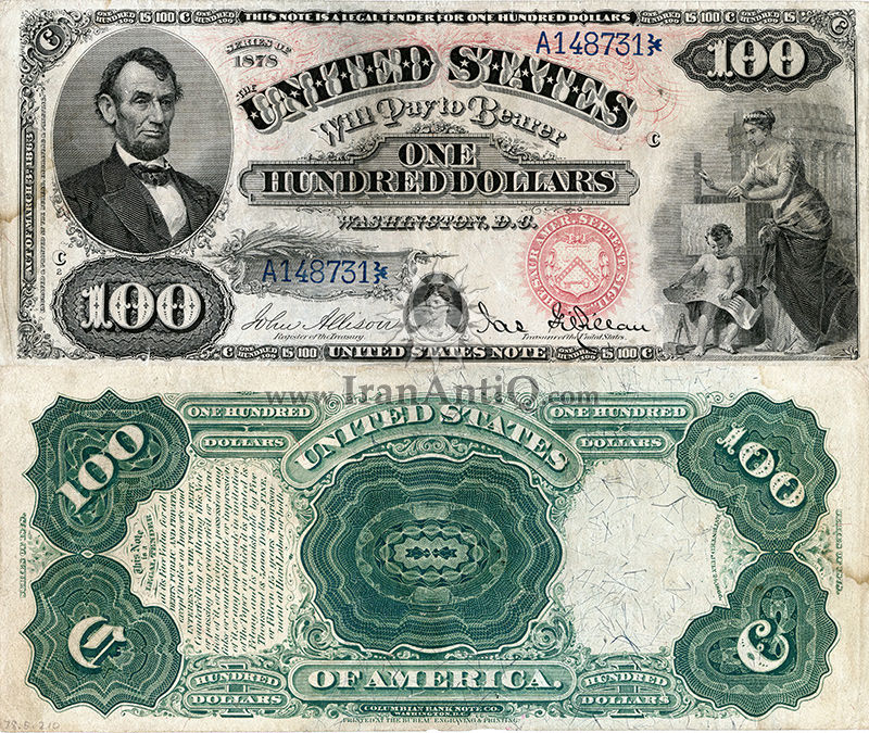 100 دلار سری رایج ایالات متحده - آبراهام لینکلن