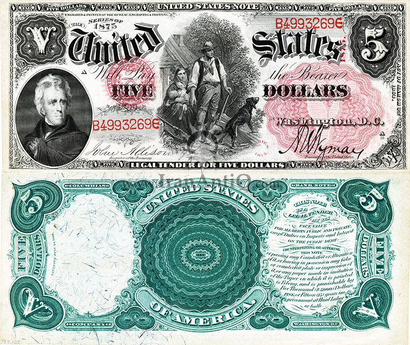 5 دلار سری رایج ایالات متحده - اندرو جکسن
