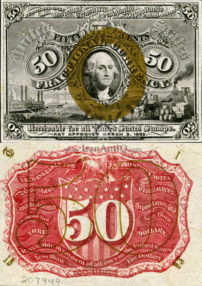 50 سنت سری فراکسیونال - جورج واشنگتن