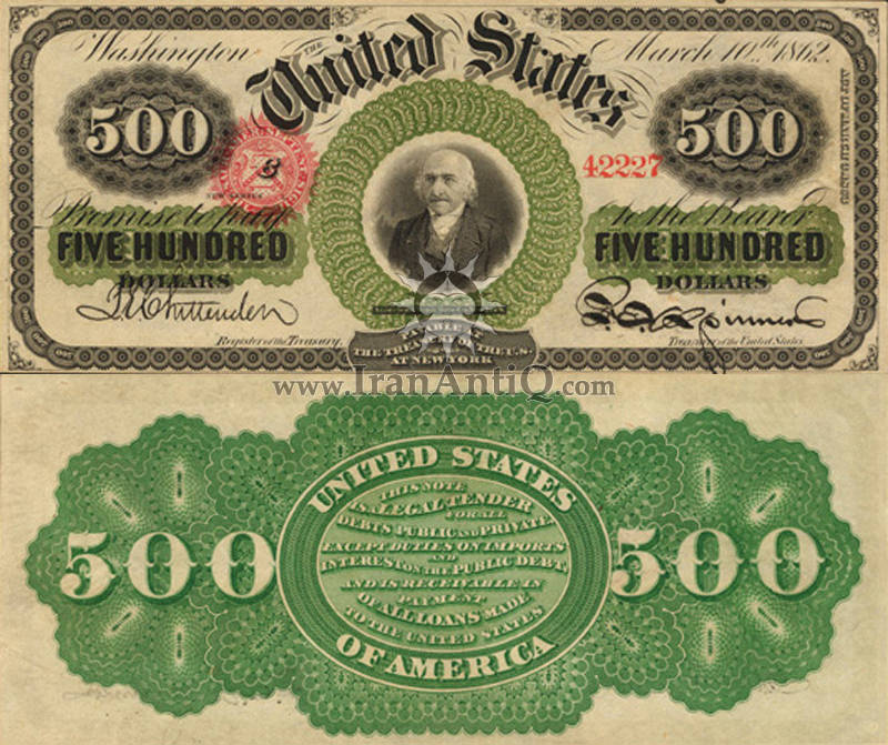 500 دلار سری رایج ایالات متحده - آلبرت گالتین