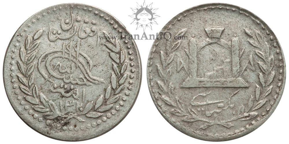 سکه 1 عباسی حبیب الله خان - خط طغرا