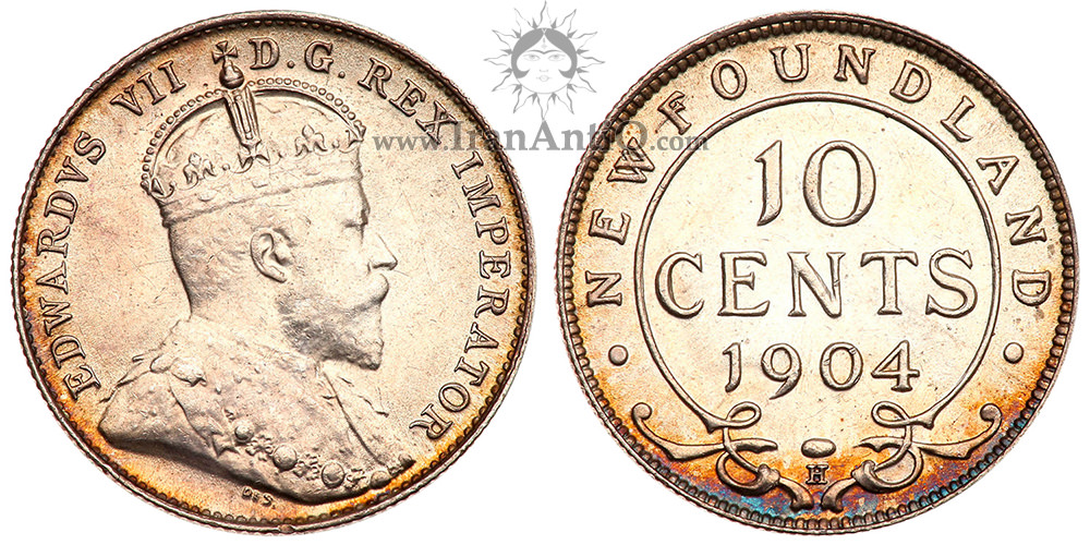10 سنت نیوفاندلند - ادوارد هفتم