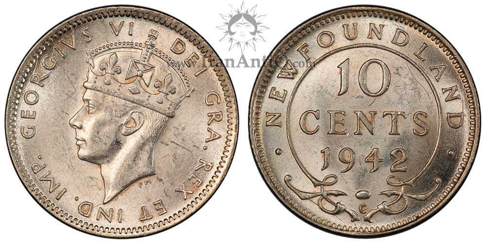 10 سنت نیوفاندلند - جرج ششم