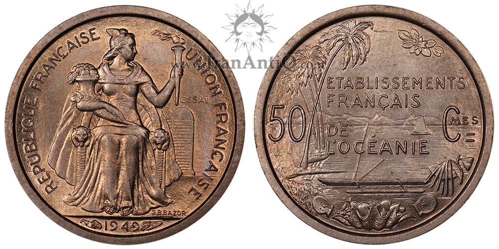 سکه 50 سانتیم اقیانوسیه فرانسه - اقیانوسیه