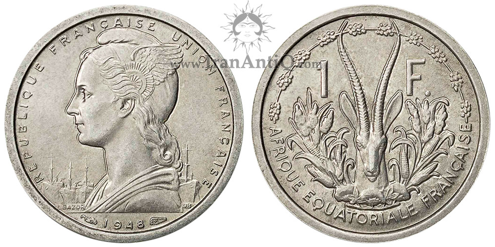 سکه 1 فرانک آفریقای غربی فرانسه - غزال