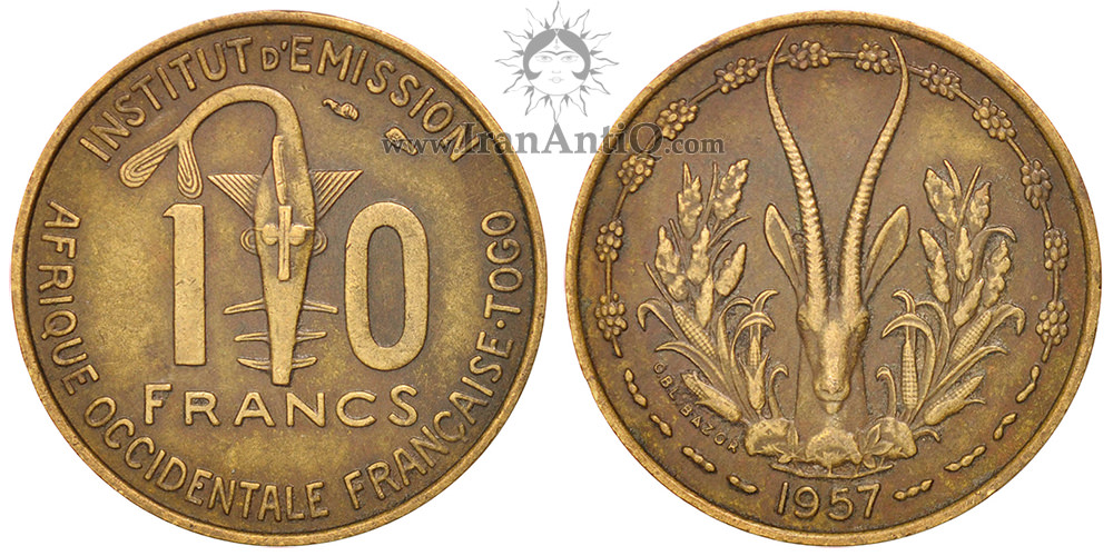 سکه 10 فرانک آفریقای غربی فرانسه - اره ماهی