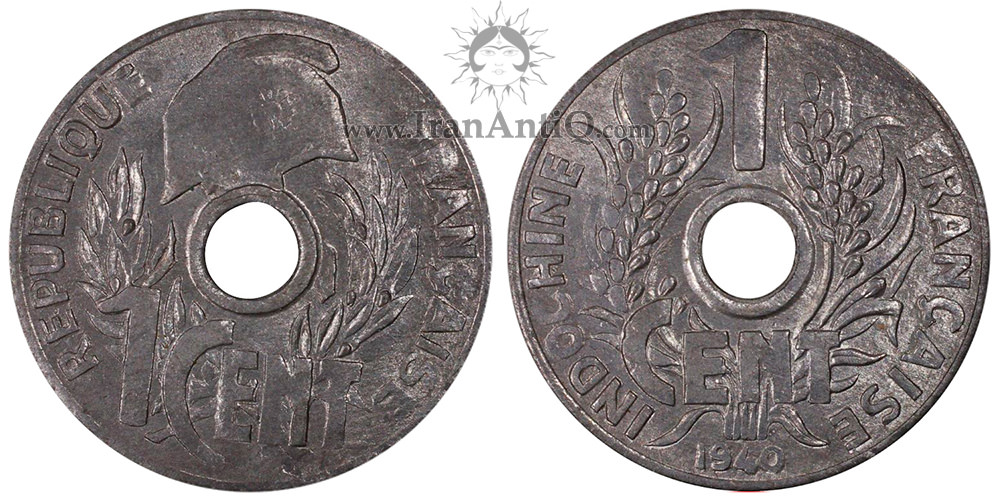 سکه 1 سانتیم هندوچین فرانسه - کلاه آزادی