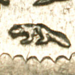 نشان سگ آبی در سال های 34-1826 در ضرابخانه استراسبورگ
