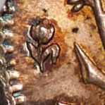 نشان گل از یازدهمین سال سلطنت تا 1829 در ضرابخانه بایون