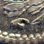 نشان دست در سال های 46-1845 در ضرابخانه روآن
