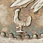 نشان خروس از ششمین سال سلطنت تا سال 1821 م. در ضرابخانه پاریس
