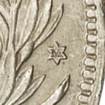 نشان حرف M در ستاره در سال های 71-1870 در ضرابخانه بوردو