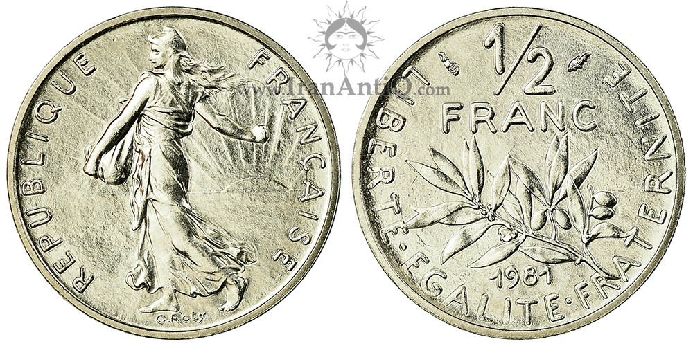 سکه 1/2 فرانک جمهوری - نماد آزادی