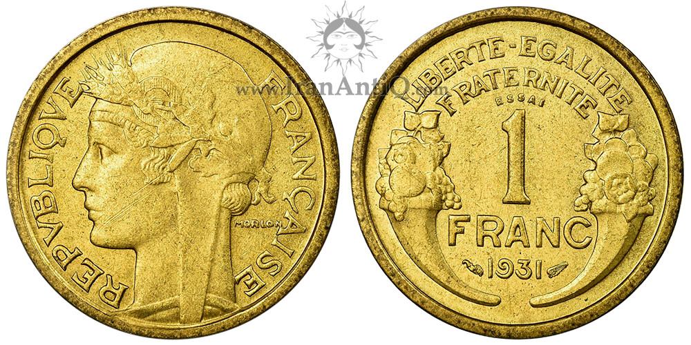 سکه 1 فرانک جمهوری سوم و چهارم - شاخ نعمت