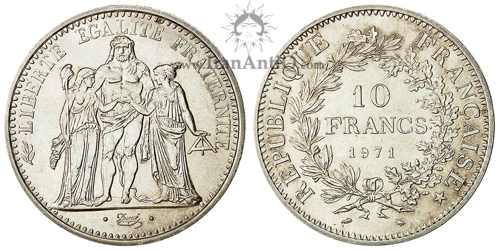 سکه 10 فرانک جمهوری مدرن - هرکول