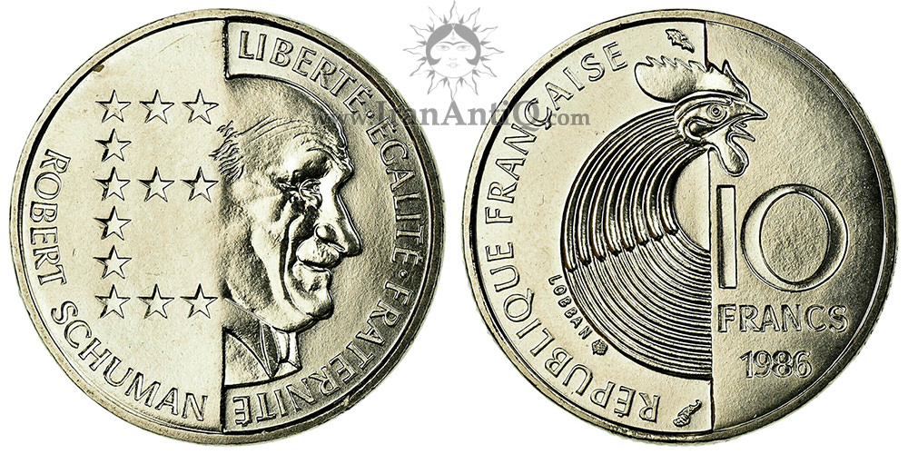 سکه 10 فرانک جمهوری مدرن - روبر شومان
