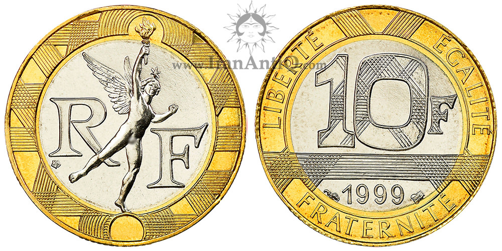 سکه 10 فرانک جمهوری مدرن - مجسمه روح آزادی