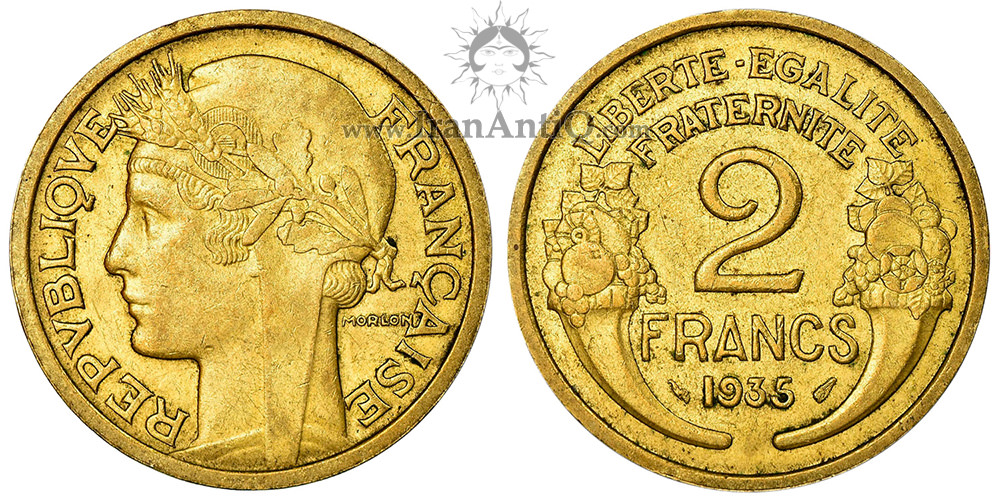 سکه 2 فرانک جمهوری سوم و چهارم - شاخ نعمت