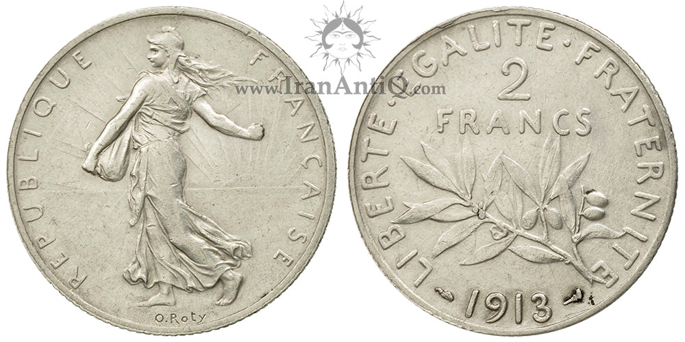 سکه 2 فرانک جمهوری سوم - نماد آزادی-تیپ یک