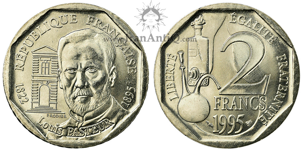 سکه 2 فرانک جمهوری کنونی - لویی پاستور
