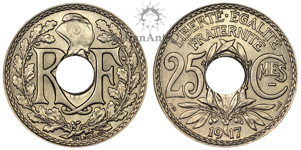 سکه 25 سانتیم جمهوری سوم - مونوگرام