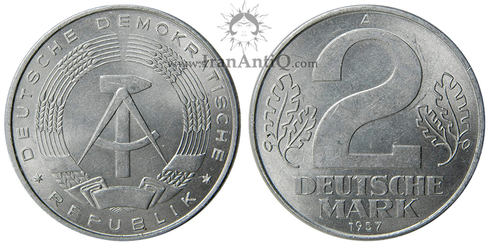 سکه 2 مارک جمهوری دموکراتیک - تیپ یک
