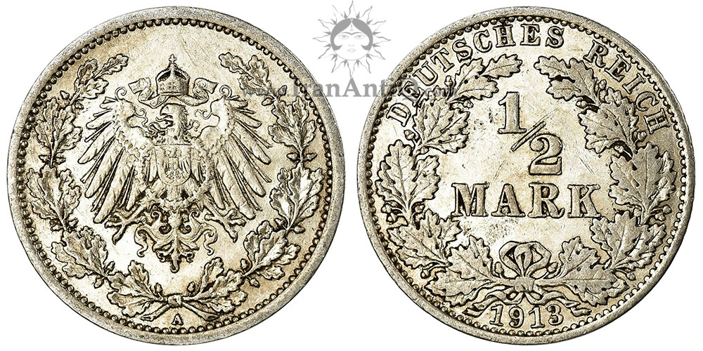 سکه 1/2 مارک ویلهلم دوم