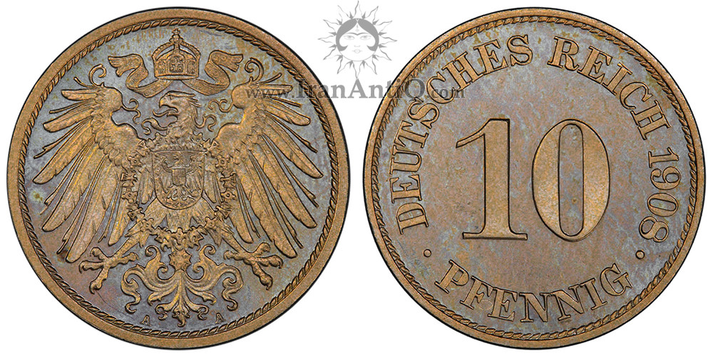 سکه 10 فینیگ ویلهلم دوم - تیپ دو