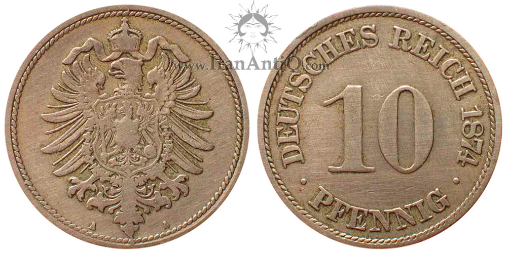 سکه 10 فینیگ ویلهلم یکم - تیپ یک