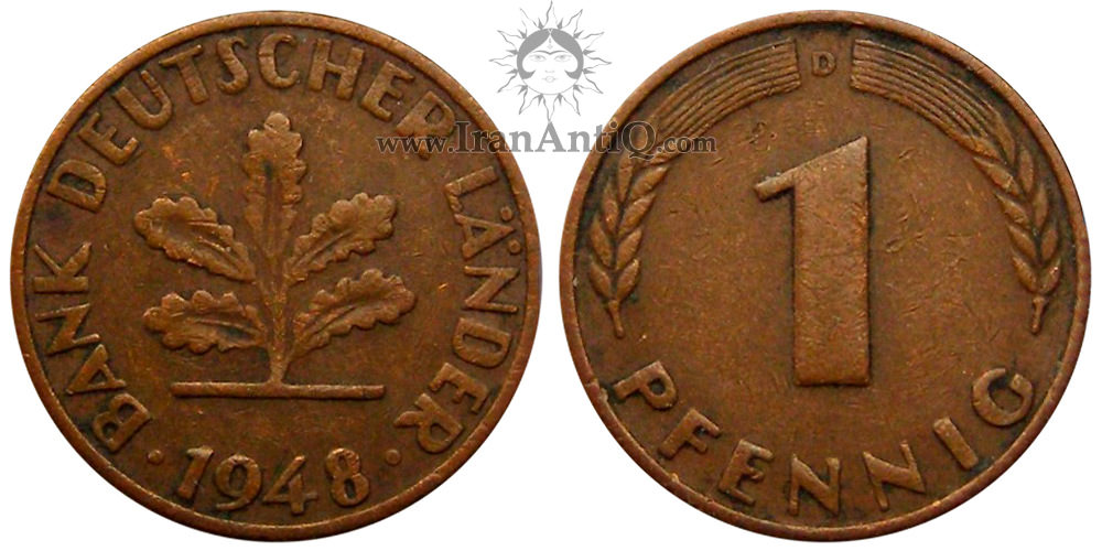 سکه 1 فینیگ جمهوری فدرال - بانک ایالات آلمان