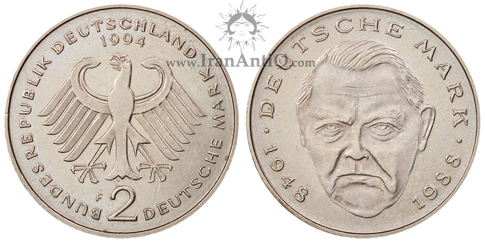 سکه 2 مارک جمهوری فدرال - لودویگ ارهارد