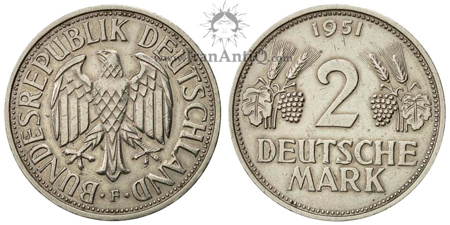 سکه 2 مارک جمهوری فدرال - شاخه های انگور و غلات