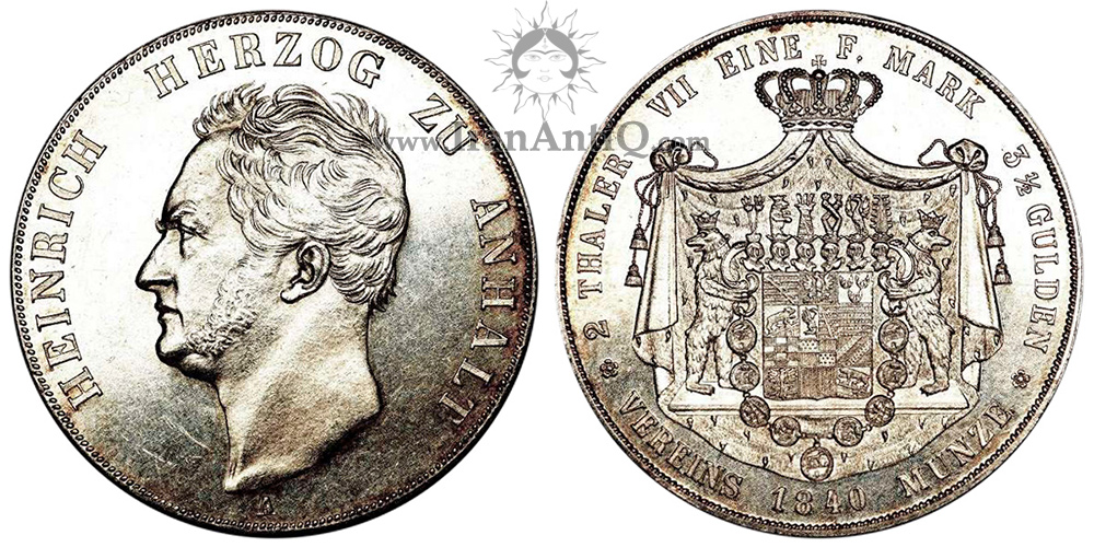 سکه 2 تالر (3-1/2 گلدن) هاینریش