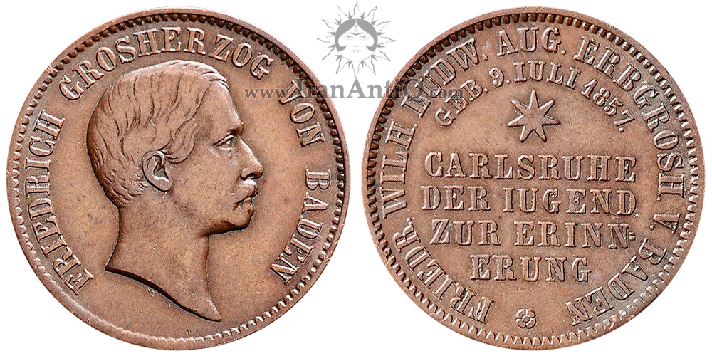 سکه 1 کروزر فردریش ویلهلم لودویگ از بادن - تولد وارث جدید