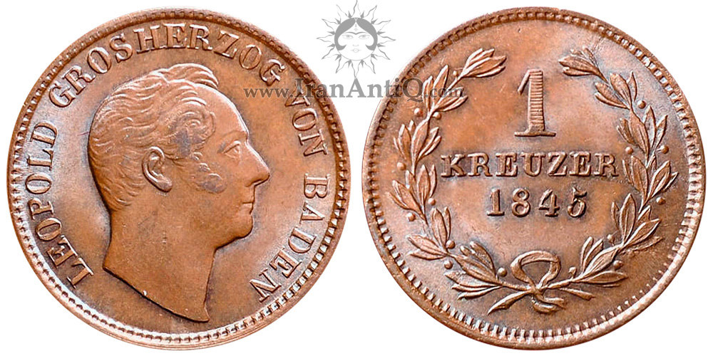 سکه 1 کروزر لئوپولد یکم از بادن - نیمرخ بزرگ