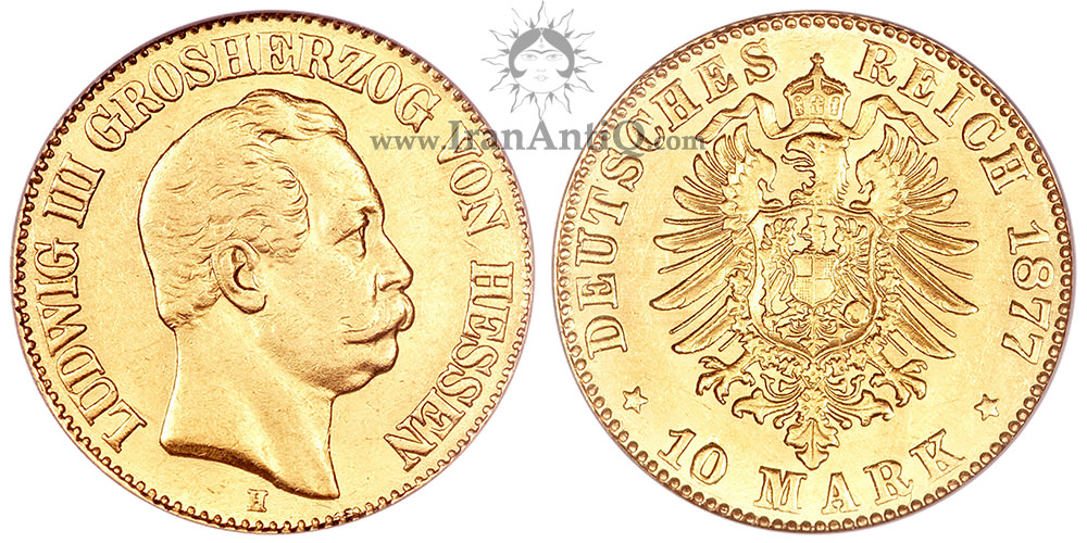 10 مارک طلا لودویگ سوم از هسن-دارمشتات - عقاب کوچک