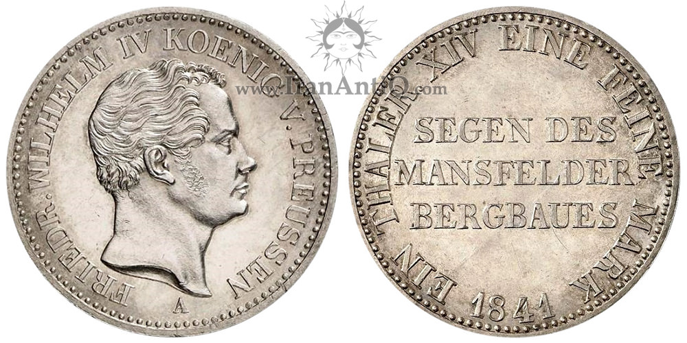 سکه 1 تالر فردریش ویلهلم چهارم - مانزفیلد-تیپ یک