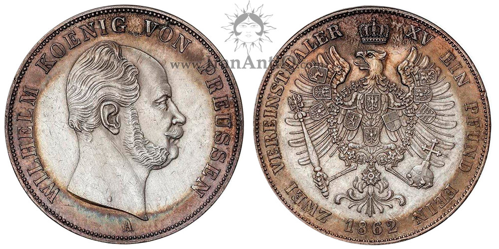 سکه 2 فرینز تالر (3-1/2 گلدن) ویلهلم یکم - عقاب بزرگ